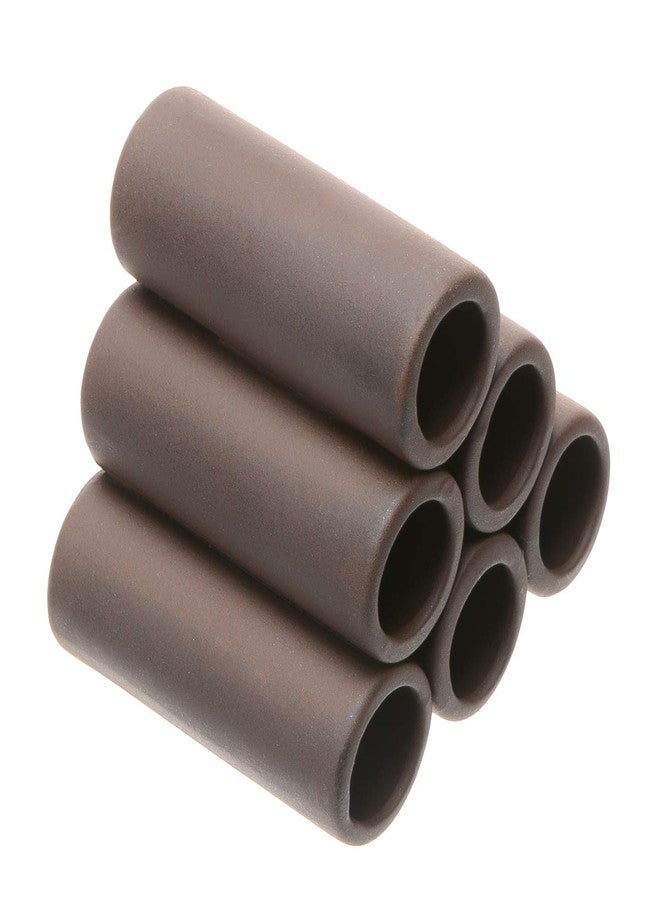 Saim Aquarium Brown Ceramic Shelters Ornament - Fish Tank Shrimp Habitat, Breeding Tube, Hiding Cave Hideaway Pipes Encourage Spawning Decoration, Betta Accessories Pleco Caves (6 Holes) - Image 1